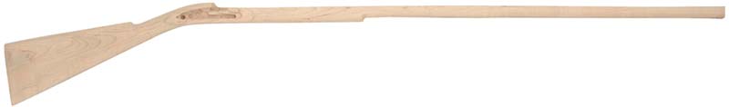 Stock, Jacob Dickert, pre-inlet large Siler lock,
13/16" octagon, 42" barrel, extra fancy maple Stock, Jacob Dickert, pre-inlet large Siler lock,
13/16" octagon, 42" barrel, extra fancy maple